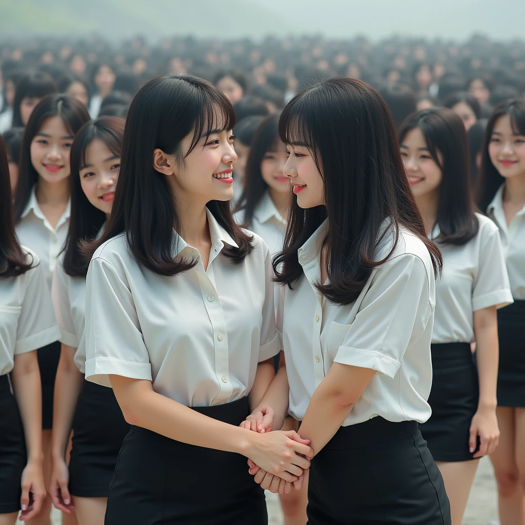 [Japanese Clone girls=Myself], [Perfect Clone girls Raw Photography Art], (16K, Highest quality, Ultra-high resolution, ((Unrealistic, Unprecedented sight, ((A World of Myself Proliferation)), Ultra-realistic))), (Japanese, woman, 26-year-old), (((((Small face, (((((Thick black hair, Semi-long hair)))))))))), ((Very beautiful detailed girls, Accurate body structure, Very detailed body)), (((Big Breasts, Large, swelling breasts))), (((White shirt, Big Breasts強調, I can see the cleavage, Black Mini Skirt))), ((Dark Eyes, Mature face, Cute Smile, A gentle gaze)), (((((Happy laughter))))), (((((Very detailed, 1girl-1,000,000,000,000,000,000,000,000,000,000,000,000,000cloning girls))))), (((((A very detailed and precise description of the doppelganger, Perfectly the same girl, The exact same smile, Perfect same hair, Perfect same clothes, Exactly the same height, 完璧な同じLarge, swelling breasts))))), (((((Myself only))))), (((Filling the Earth 1,000,000,000,000,000,000,000,000,000,000,000,000,000girls-1,000,000,000,000,000,000,000,000,000,000,000,000,000^100girls' Myself, Super dense, Super denseの中心に広くフォーカス, I&#39;m happy to be surrounded by countless versions of myself, I want to drown in love with countless versions of myself., I want to be drowned in love with countless versions of myself around me., Holding hands, hug, hug, kiss, Touching breasts))), (((The sight of the ultimate super-crowded, 異常なSuper dense, Countless Myselfs Packed Tight))), ((Bright and soft light)), ((((((((Very detailed and clear hyper-perspective drawing)))))))), (((Subject depth zero))), Seeing from a bird's perspective