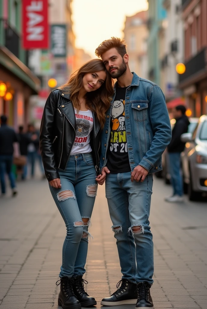 Cool girl with his boyfriend