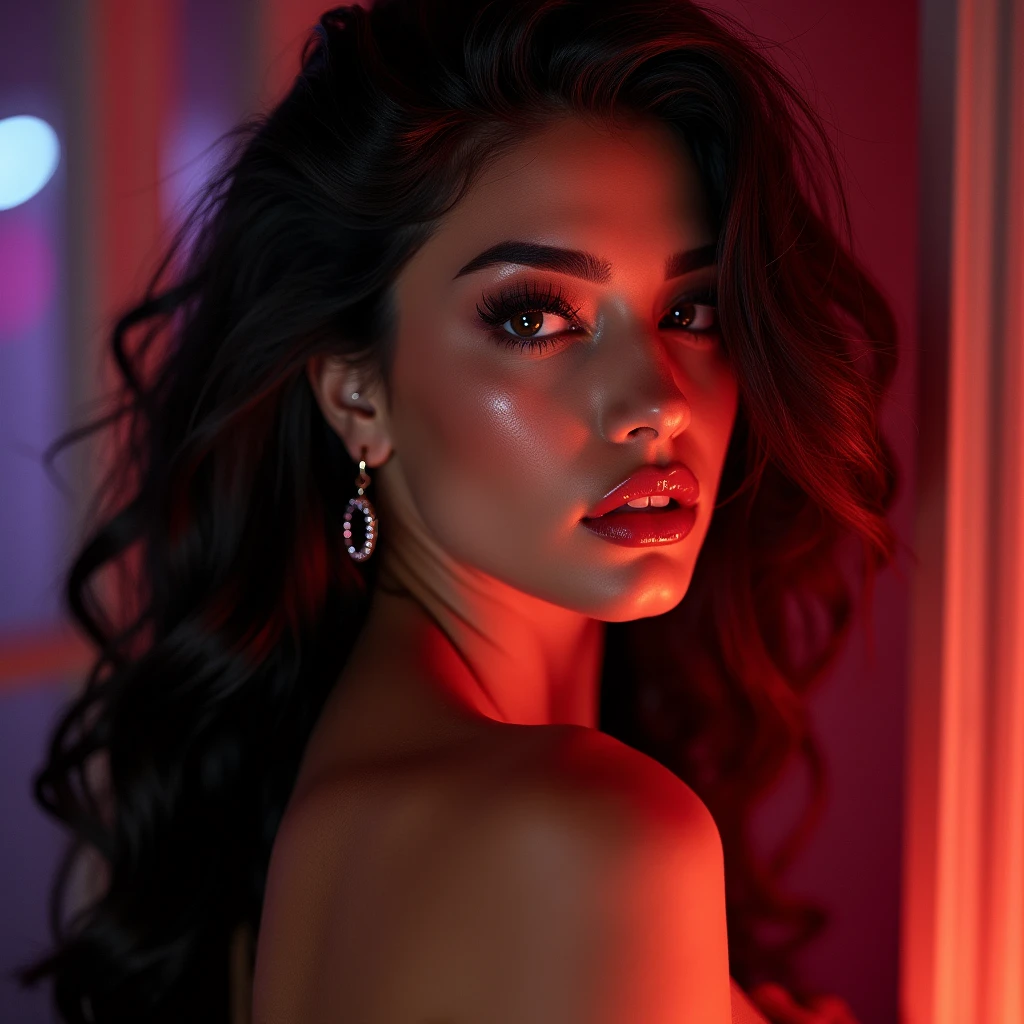 a beautiful and sensual young woman, beautiful detailed eyes, beautiful detailed lips, extremely detailed face, long eyelashes, beautiful long hair, seductive pose, sensual expression, intricate details, masterpiece, (best quality,4k,8k,highres,masterpiece:1.2), ultra-detailed,(realistic,photorealistic,photo-realistic:1.37),vibrant colors,cinematic lighting,dramatic atmosphere,elegant,erotic,alluring,captivating