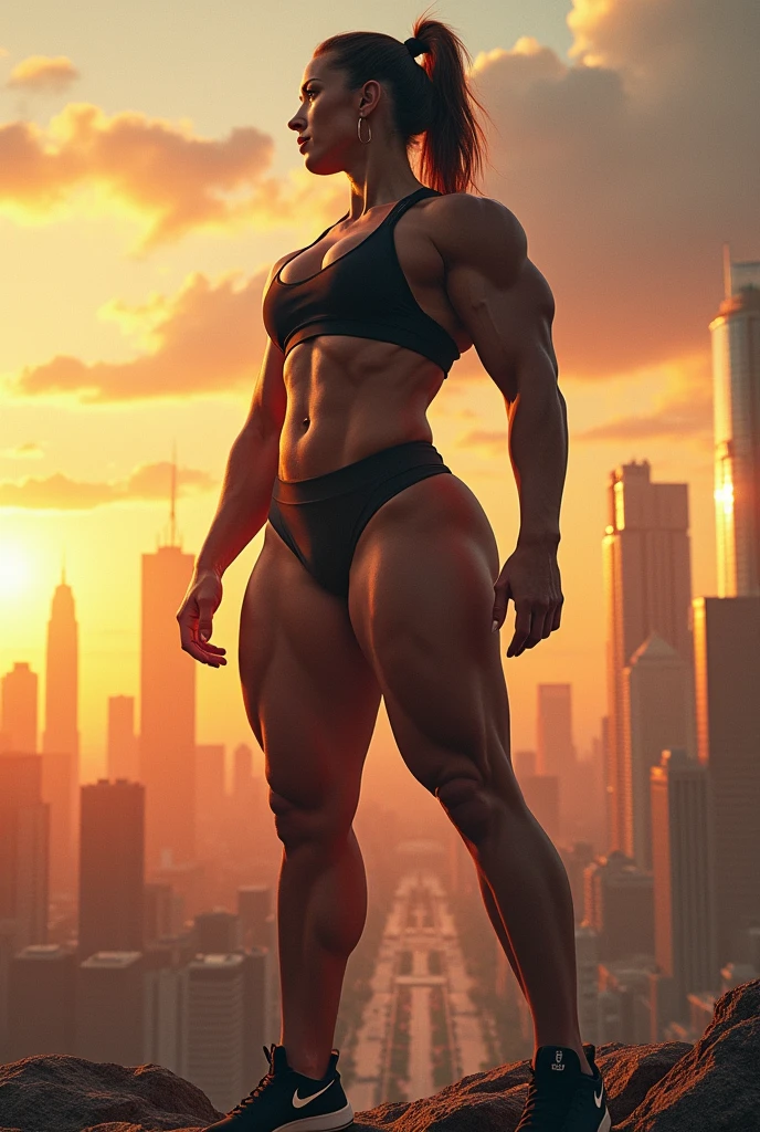 Very huge muscular woman 