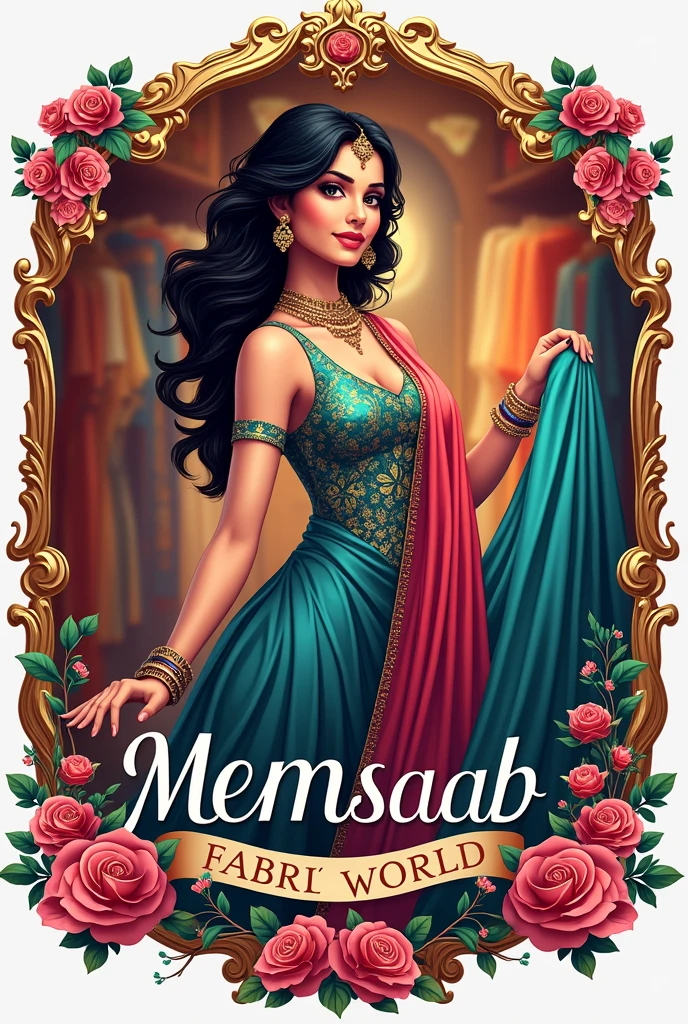 create a butique fabric shop logo
memsaab febric world