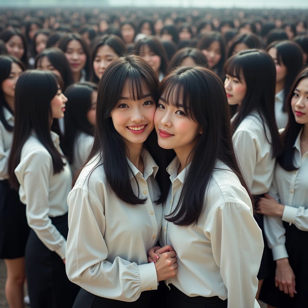 [Japanese Clone girls=Myself], [Perfect Clone girls Raw Photography Art], (16K, Highest quality, Ultra-high resolution, ((Unrealistic, Unprecedented sight, ((A World of Myself Proliferation)), Ultra-realistic))), (Japanese, woman, 26-year-old), (((((Small face, (((((Thick black hair, Semi-long hair)))))))))), ((Very beautiful detailed girls, Accurate body structure, Very detailed body)), (((Big Breasts, Large, swelling breasts))), (((White shirt, Big Breasts強調, I can see the cleavage, Black Mini Skirt))), ((Dark Eyes, Mature face, Cute Smile, A gentle gaze)), (((((Happy laughter))))), (((((Very detailed, 1girl-1,000,000,000,000,000,000,000,000,000,000,000,000,000cloning girls))))), (((((A very detailed and precise description of the doppelganger, Perfectly the same girl, The exact same smile, Perfect same hair, Perfect same clothes, Exactly the same height, 完璧な同じLarge, swelling breasts))))), (((((Myself only))))), (((Filling the Earth 1,000,000,000,000,000,000,000,000,000,000,000,000,000cloning girls-1,000,000,000,000,000,000,000,000,000,000,000,000,000^100,000,000cloning girlsのMyself, Super dense, Super denseの中心に広くフォーカス, I&#39;m happy to be surrounded by countless versions of myself, I want to drown in love with countless versions of myself., I want to be drowned in love with countless versions of myself around me., Holding hands, hug, hug, kiss, Touching breasts))), (((The sight of the ultimate super-crowded, 異常なSuper dense, Countless Myselfs Packed Tight))), ((Bright and soft light)), ((((((((Very detailed and clear hyper-perspective drawing)))))))), (((Subject depth zero))), A bird's-eye view