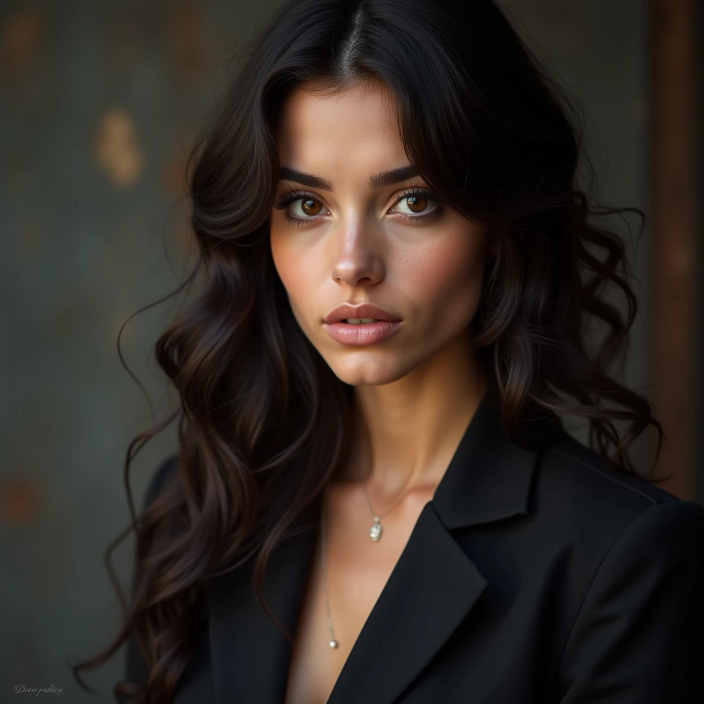 Young French lady. très très belle. Yeux bruns. black har