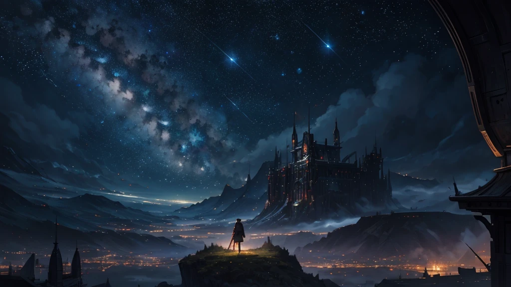 (masterpiece)),((Highest quality)),((High Detail)),nobody,background, fantasy, Vision, sf, Starry Sky