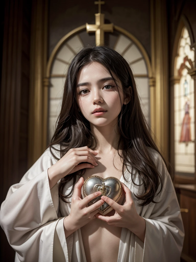 Religious theme I want to create the sacred heart of Jesus