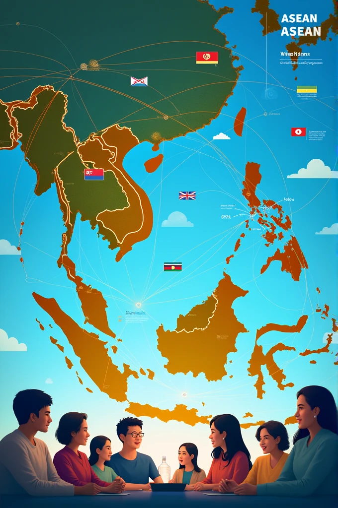 Poster making about "Asean: Enhancing the connectivity and resilience