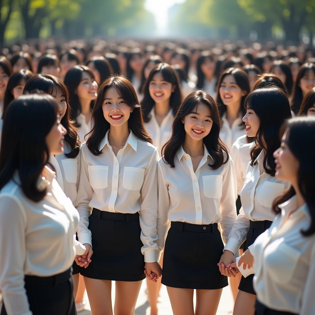 [Japanese Clone girls=Myself], [Perfect Clone girls Raw Photography Art], (16K, Highest quality, Ultra-high resolution, ((Unrealistic, Unprecedented sight, ((A World of Myself Proliferation)), Ultra-realistic))), (Japanese, woman, 26-year-old), (((((Small face, (((((Thick black hair, Semi-long hair)))))))))), ((Very beautiful detailed girls, Accurate body structure, Very detailed body)), (((Big Breasts, Large, swelling breasts))), (((White shirt, Big Breasts強調, I can see the cleavage, Black Mini Skirt))), ((Dark Eyes, Mature face, Cute Smile, A gentle gaze)), (((((Happy laughter))))), (((((Very detailed, 1girl-1,000,000,000,000,000,000,000,000,000,000,000,000,000cloning girls))))), (((((A very detailed and precise description of the doppelganger, Perfectly the same girl, The exact same smile, Perfect same hair, Perfect same clothes, Exactly the same height, 完璧な同じLarge, swelling breasts))))), (((((Myself only))))), (((Filling the Earth 1,000,000,000,000,000,000,000,000,000,000,000,000,000cloning girls-1,000,000,000,000,000,000,000,000,000,000,000,000,000^100,000,000cloning girlsのMyself, Another dimension of super-crowding, Wide focus on the ultra-dense center, I&#39;m happy to be surrounded by countless versions of myself, I want to drown in love with countless versions of myself., I want to be drowned in love with countless versions of myself around me., Holding hands, hug, hug, kiss, Touching breasts))), (((The sight of the ultimate super-crowded, Abnormal extreme crowding, Countless Myselfs Packed Tight))), ((Bright and soft light)), ((((((((Very detailed and clear hyper-perspective drawing)))))))), (((Subject depth zero))), A bird's-eye view