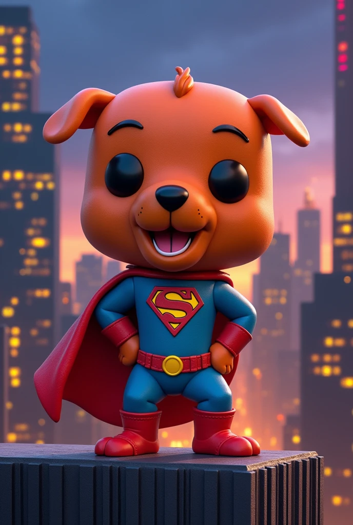 create a Funko Pop of Sausage (Scooby-Doo) superhero dress