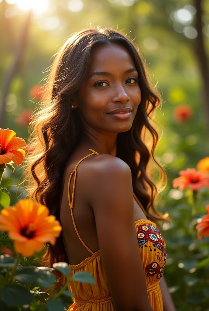 a brown woman with brown eyes