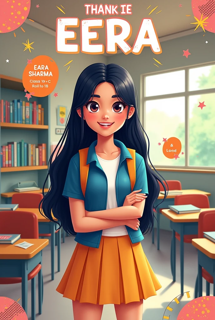 Create a poster with this information
Name: Eera Sharma
Class: 10 C
Roll no: 18