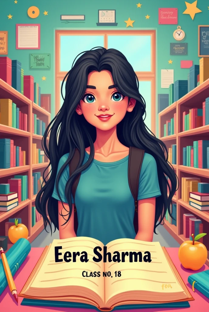 Create a poster with this information 
Name: Eera Sharma 
Class: 10 C 
Roll no: 18. 