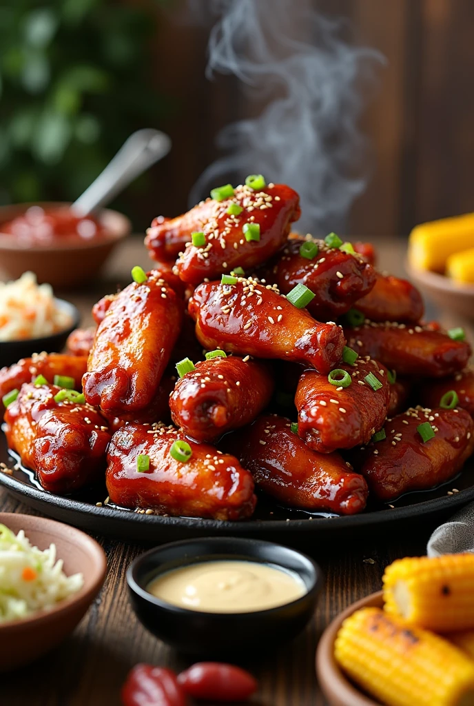 Create an image of bbq wings and have it titled Bbq.factoryy