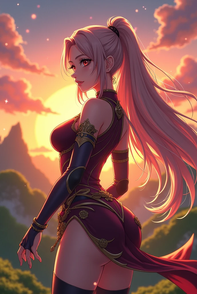 (masterpiece, best quality:1.2), highres, high resolution, solo, 1girl, yae miko, pink hair, side locks, long hair, purple eyes, smile, looking at viewer, naked , nude, no clothes, large butt, large ass, (back view, back, ass focus, butt focus), looking behind, peeking, hands in hair, large breast, large boobs, large chest, crazy smile, bare shoulders, portrait shot, upper body shot, BREAK outdoors, standing, standing in water, hot spring, legs, thighs, butt, ass, alluring butt, alluring ass, blur background, beautiful face, perfect fingers, perfect anatomy. PORTRAIT SHOT, masterpiece, high quality.