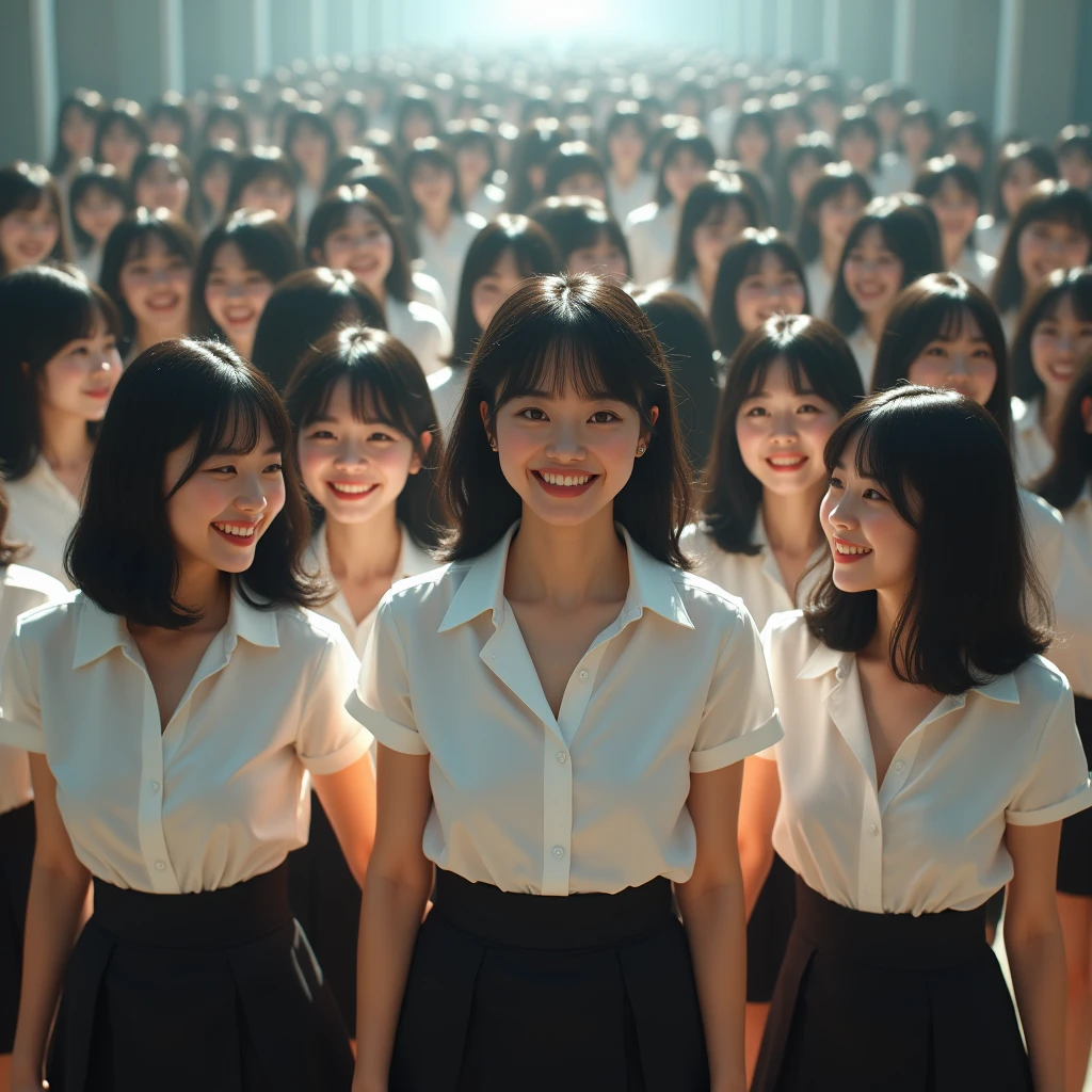 [Japanese Clone girls=Myself], [Perfect Clone girls Raw Photography Art], (16K, Highest quality, Ultra-high resolution, ((Unrealistic, Unprecedented sight, ((A World of Myself Proliferation)), Ultra-realistic))), (Japanese, woman, 26-year-old), (((((Small face, (((((Thick black hair, Semi-long hair)))))))))), ((Very beautiful detailed girls, Accurate body structure, Very detailed body)), (((Big Breasts, Large, swelling breasts))), (((White shirt, Big Breasts強調, I can see the cleavage, Black Mini Skirt))), ((Dark Eyes, Mature face, Cute Smile, A gentle gaze)), (((((Happy laughter))))), (((((Very detailed, 1girl-1,000,000,000,000,000,000,000,000,000,000,000,000,000cloning girls))))), (((((A very detailed and precise description of the doppelganger, Perfectly the same girl, The exact same smile, Perfect same hair, Perfect same clothes, Exactly the same height, 完璧な同じLarge, swelling breasts))))), (((((Myself only))))), (((Filling the Earth 1,000,000,000,000,000,000,000,000,000,000,000,000,000cloning girls-1,000,000,000,000,000,000,000,000,000,000,000,000,000^100,000,000cloning girlsのMyself, Another dimension of super-crowding, Wide focus on the ultra-dense center, I&#39;m happy to be surrounded by countless versions of myself, I want to drown in love with countless versions of myself., I want to be drowned in love with countless versions of myself around me., Holding hands, hug, hug, kiss, Touching breasts))), (((Global hyper-congestion, Hyper-dimensional hyper-density, Myself's hyper-packed beyond measure))), ((Bright and soft light)), ((((((((Very detailed and clear hyper-perspective drawing)))))))), (((Subject depth zero))), A bird's-eye view