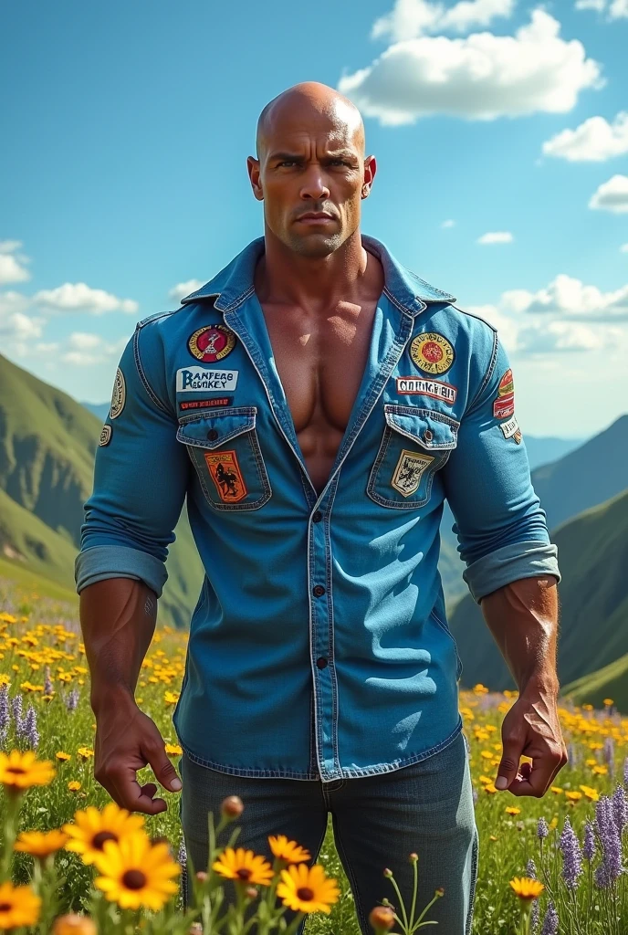 (solo), RAW Photo, photo of man Todder8 on a rooftop overlooking a small city at twilight wearing fashionable camping clothes, (wearing jacket), glow of the setting sun, vibrant ambiance, desert mountains, neon lights, music, (jet magazine), male, smiling, short hair, Todder5