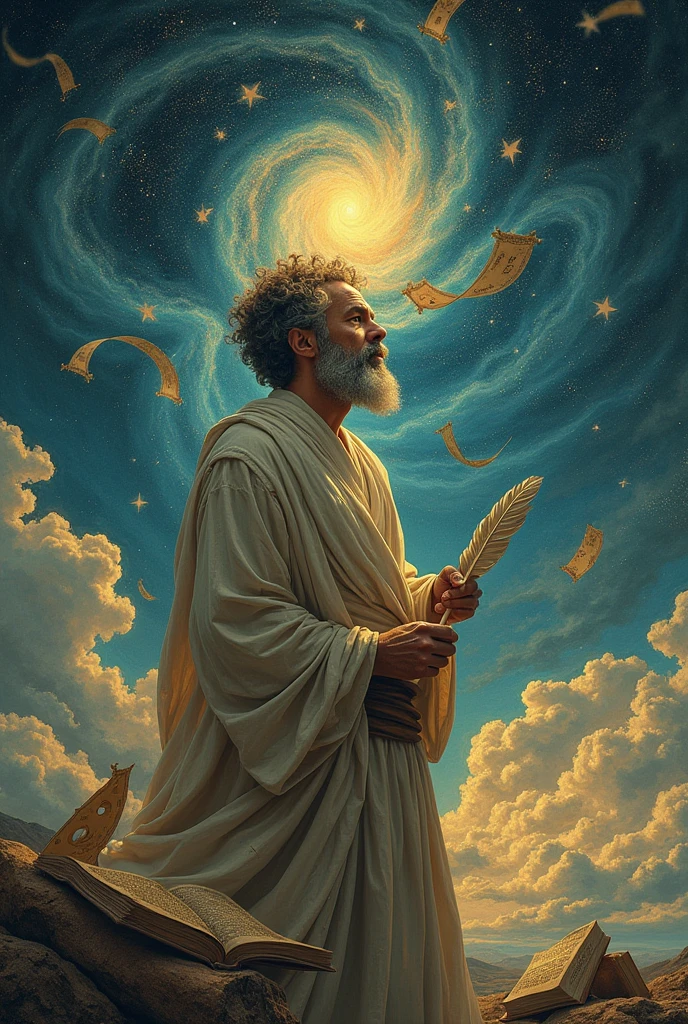 a poster about a philosophized man’s reason to wonder, doubt, experience, and wisdom