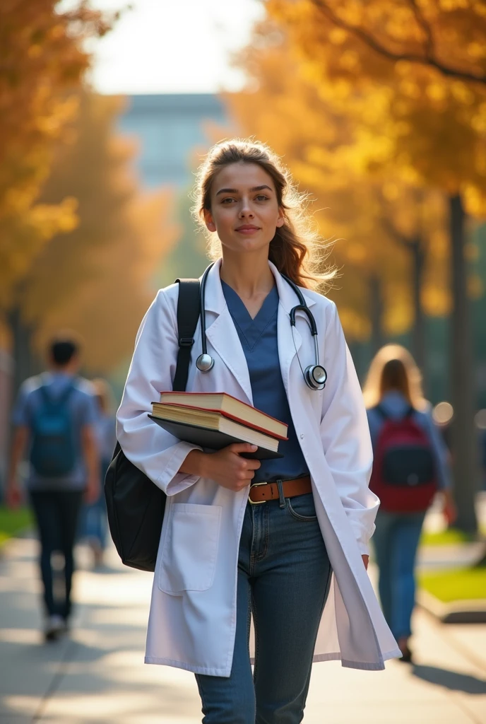 A student going to become a doctor
