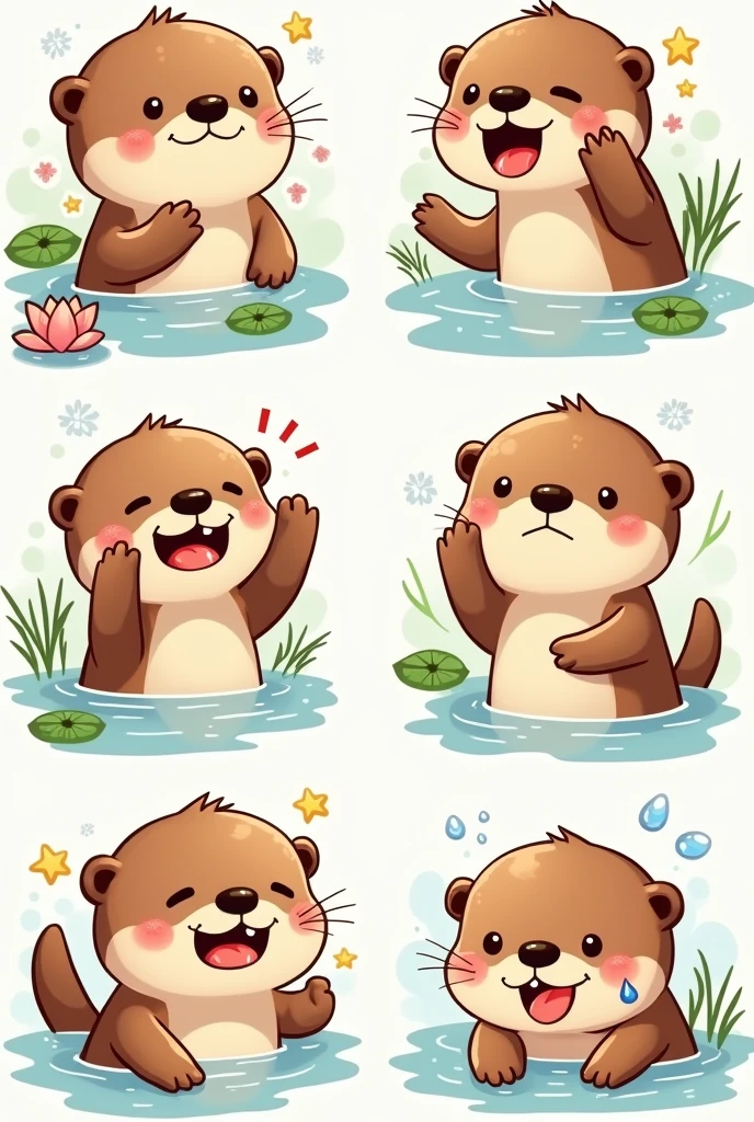 Otter
LINE stamp 6 pieces
Joy, anger, sorrow, and joy
