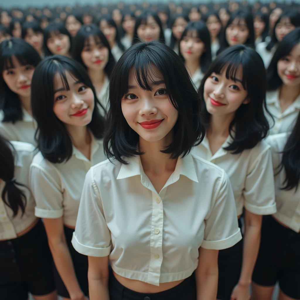 [Japanese Clone girls=Myself], [Perfect Clone girls Raw Photography Art], (16K, Highest quality, Ultra-high resolution, ((Unrealistic, Unprecedented sight, ((Clone Myself: The World of Proliferation)), Ultra-realistic))), (Japanese, woman, 26-year-old), (((((Small face, (((((Thick black hair, Semi-long hair)))))))))), ((Very beautiful detailed girls, Accurate body structure, Very detailed body)), (((Big Breasts, Large, swelling breasts))), (((White shirt, Big Breasts強調, I can see the cleavage, Black Mini Skirt))), ((Dark Eyes, Mature face, Cute Smile, A gentle gaze)), (((((Happy laughter))))), (((((Very detailed, 1girl-1,000,000,000,000,000,000,000,000,000,000,000,000,000cloning girls))))), (((((A very detailed and precise description of the doppelganger, Perfectly the same girl, The exact same smile, Perfect same hair, Perfect same clothes, Exactly the same height, 完璧な同じLarge, swelling breasts))))), (((((Myself only))))), (((Filling the Earth 1,000,000,000,000,000,000,000,000,000,000,000,000,000cloning girls-1,000,000,000,000,000,000,000,000,000,000,000,000,000^100,000,000cloning girlsのMyself, Another dimension of super-crowding, Wide focus on the ultra-dense center, I&#39;m happy to be surrounded by countless versions of myself, I want to drown in love with countless versions of myself., I want to be drowned in love with countless versions of myself around me., Holding hands, hug, hug, kiss, Touching breasts))), (((Global hyper-congestion, Hyper-dimensional hyper-density, Myself's hyper-packed beyond measure))), ((Bright and soft light)), ((((((((Very detailed and clear hyper-perspective drawing)))))))), (((Subject depth zero))), A bird's-eye view