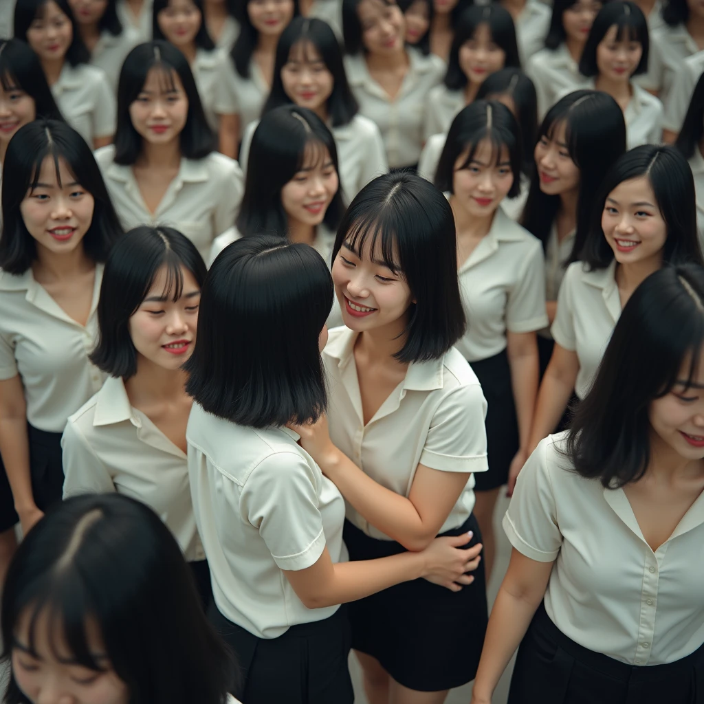 [Japanese Clone girls=Myself], [Perfect Clone girls Raw Photography Art], (16K, Highest quality, Ultra-high resolution, ((Unrealistic, Unprecedented sight, ((Clone Myself: The World of Proliferation)), Ultra-realistic))), (Japanese, woman, 26-year-old), (((((Small face, (((((Thick black hair, Semi-long hair)))))))))), ((Very beautiful detailed girls, Accurate body structure, Very detailed body)), (((Big Breasts, Large, swelling breasts))), (((White shirt, Big Breasts強調, I can see the cleavage, Black Mini Skirt))), ((Dark Eyes, Mature face, Cute Smile, A gentle gaze)), (((((Happy laughter))))), (((((Very detailed, 1girl-1,000,000,000,000,000,000,000,000,000,000,000,000,000cloning girls))))), (((((A very detailed and precise description of the doppelganger, Perfectly the same girl, The exact same smile, Perfect same hair, Perfect same clothes, Exactly the same height, 完璧な同じLarge, swelling breasts))))), (((((Myself only))))), (((Filling the Earth 1,000,000,000,000,000,000,000,000,000,000,000,000,000cloning girls-1,000,000,000,000,000,000,000,000,000,000,000,000,000^100,000,000cloning girlsのMyself, Another dimension of super-crowding, Wide focus on the ultra-dense center, I&#39;m happy to be surrounded by countless versions of myself, I want to drown in love with countless versions of myself., I want to be drowned in love with countless versions of myself around me., Holding hands, hug, hug, kiss, Touching breasts))), (((Global hyper-congestion, Hyper-dimensional hyper-density, Myself's hyper-packed beyond measure))), ((Bright and soft light)), ((((((((Very detailed and clear hyper-perspective drawing)))))))), (((Subject depth zero))), A bird's-eye view