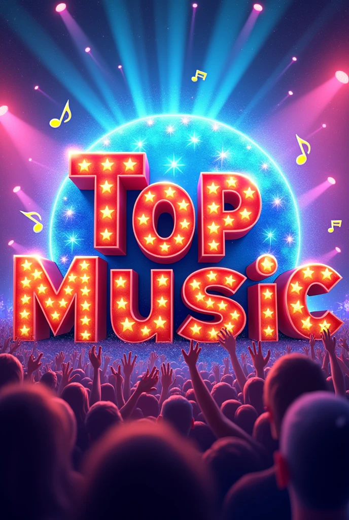 a colorful and vibrant background with the phrase "top music"