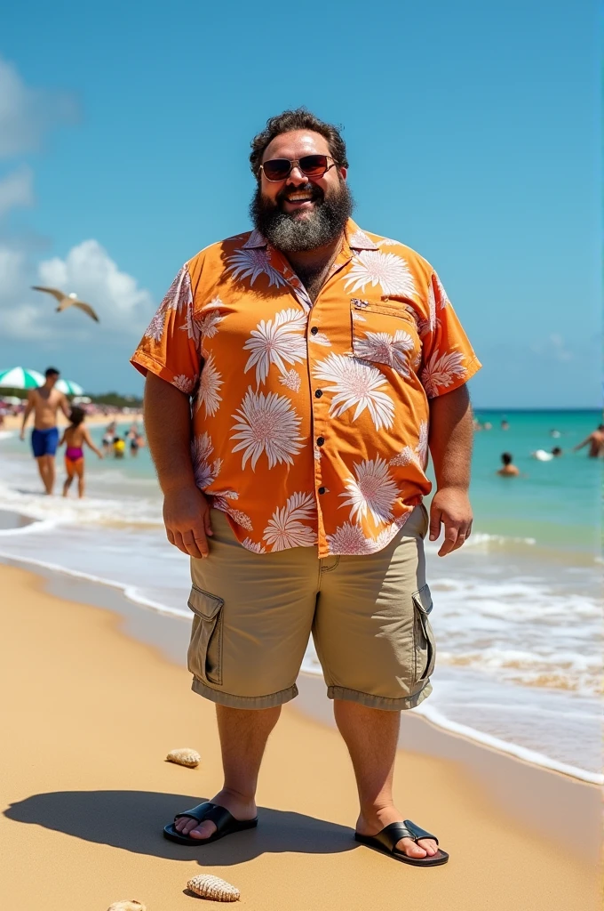 An obese man