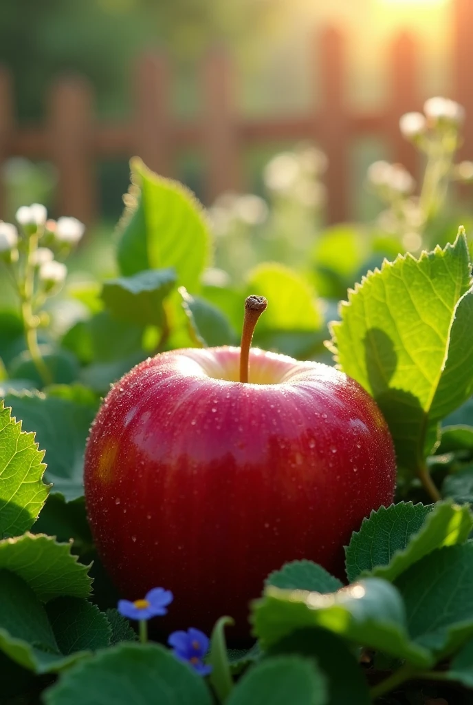 and apple in background