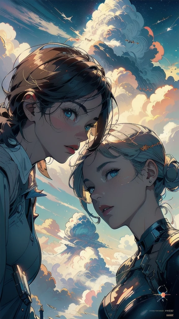 (((masterpiece, highest quality))),(((solo:1.2))),(((1girl:1.2))),32k wallpaper, very detailed, poster, vintage science fiction,(((((geometric cinematic movie poster))))),((((mid century modern)))),(((((portfolio))))),(((((Close-up))))),(((((bust up))))),((((more various angle)))),(((highlight))),((((heterochromia)))),(((complete. detailed face))),(((Extremely talented))),(((most complecated machine))),(((Overall colorfully))),((((((Absolutely cloud rbackground)))))),(((Cumulonimbus that wrap around you)))