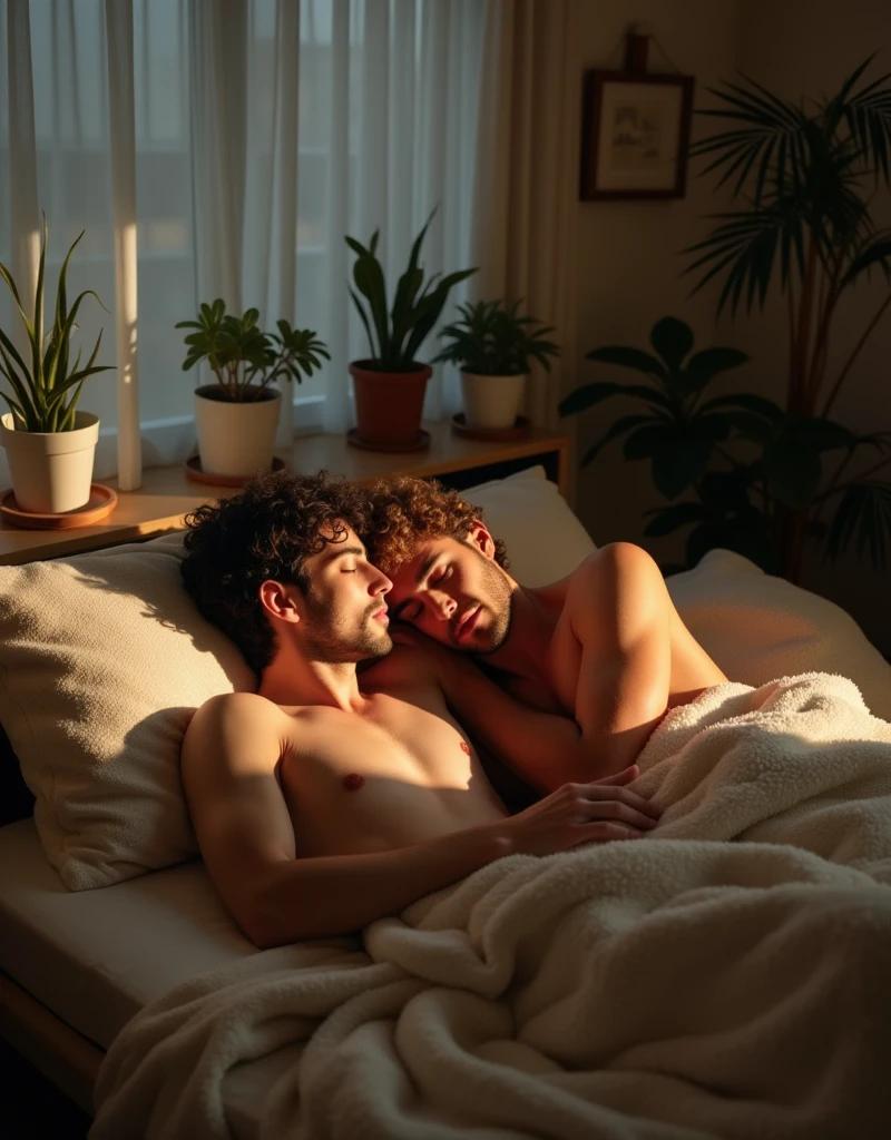 two men naked sleeping