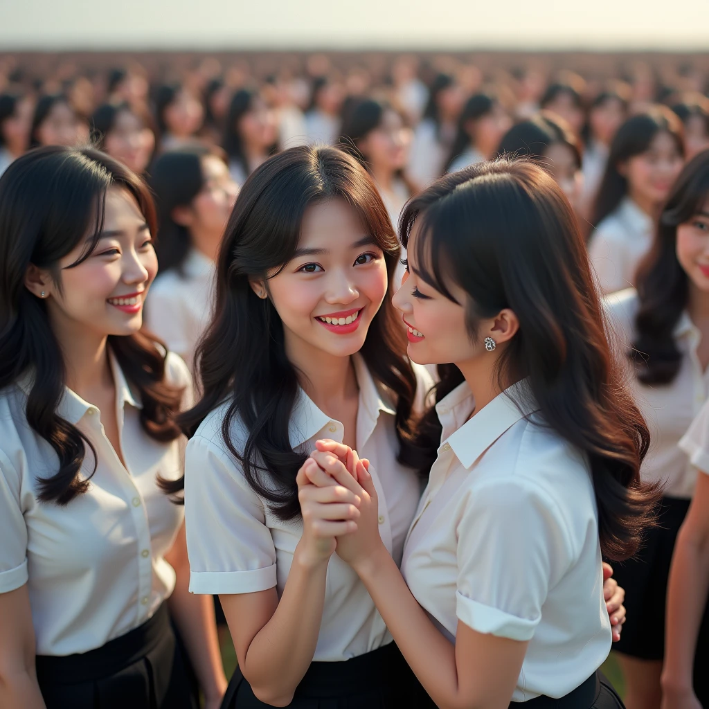 [Japanese Clone girls=Myself], [Perfect Clone girls Raw Photography Art], (16K, Highest quality, Ultra-high resolution, ((Unrealistic, Unprecedented sight, ((A World of Myself Proliferation)), Ultra-realistic))), (Japanese, woman, 26-year-old), (((((Small face, (((((Thick black hair, Semi-long hair)))))))))), ((Very beautiful detailed girls, Accurate body structure, Very detailed body)), (((Big Breasts, Large, swelling breasts))), (((White shirt, Big Breasts強調, I can see the cleavage, Black Mini Skirt))), ((Dark Eyes, Mature face, Cute Smile, A gentle gaze)), (((((Happy laughter))))), (((((Very detailed, 1girl-1,000,000,000,000,000,000,000,000,000,000,000,000,000cloning girls))))), (((((A very detailed and precise description of the doppelganger, Perfectly the same girl, The exact same smile, Perfect same hair, Perfect same clothes, Exactly the same height, 完璧な同じLarge, swelling breasts))))), (((((Myself only))))), (((Perfect description, Filling the Earth 1,000,000,000,000,000,000,000,000,000,000,000,000,000cloning girls-1,000,000,000,000,000,000,000,000,000,000,000,000,000^100,000,000cloning girlsのMyself, 異次元のSuper dense, Super denseの中心に広くフォーカス, I&#39;m happy to be surrounded by countless versions of myself, I want to drown in love with countless versions of myself., I want to be drowned in love with countless versions of myself around me., Holding hands, hug, hug, kiss, Touching breasts))), (((Very detailed, Extremely crowded, Super dense, Super crowded))), ((Bright and soft light)), ((((((((Very detailed and clear hyper-perspective drawing)))))))), (((Subject depth zero))), A bird's-eye view