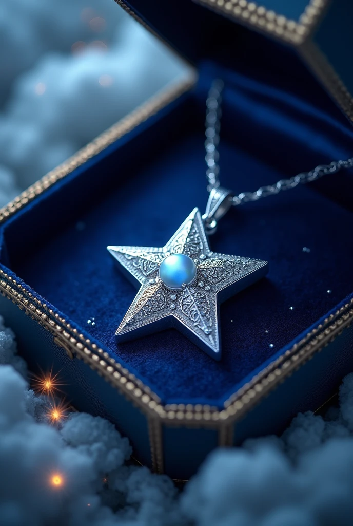Create a star pendant, put it in a box.
