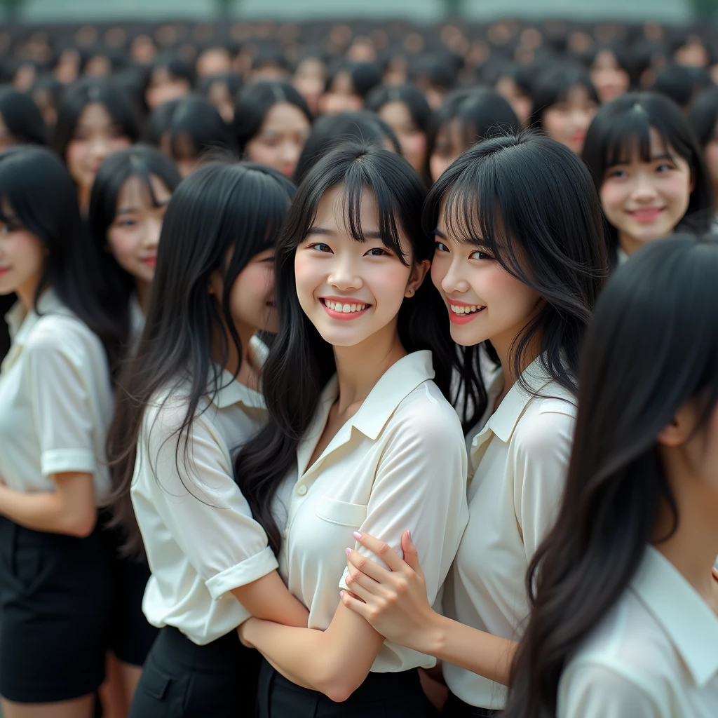 [Japanese Clone girls=Myself], [Perfect Clone girls Raw Photography Art], (16K, Highest quality, Ultra-high resolution, ((Unrealistic, Unprecedented sight, ((A World of Myself Proliferation)), Ultra-realistic))), (Japanese, woman, 26-year-old), (((((Small face, (((((Thick black hair, Semi-long hair)))))))))), ((Very beautiful detailed girls, Accurate body structure, Very detailed body)), (((Big Breasts, Large, swelling breasts))), (((White shirt, Big Breasts強調, I can see the cleavage, Black Mini Skirt))), ((Dark Eyes, Mature face, Cute Smile, A gentle gaze)), (((((Happy laughter))))), (((((Very detailed, 1girl-1,000,000,000,000,000,000,000,000,000,000,000,000,000cloning girls))))), (((((A very detailed and precise description of the doppelganger, Perfectly the same girl, The exact same smile, Perfect same hair, Perfect same clothes, Exactly the same height, 完璧な同じLarge, swelling breasts))))), (((((Myself only))))), (((Perfect description, Filling the Earth 1,000,000,000,000,000,000,000,000,000,000,000,000,000cloning girls-1,000,000,000,000,000,000,000,000,000,000,000,000,000^100,000,000cloning girlsのMyself, 異次元のSuper dense, Super denseの中心に広くフォーカス, I&#39;m happy to be surrounded by countless versions of myself, I want to drown in love with countless versions of myself., I want to be drowned in love with countless versions of myself around me., Holding hands, hug, hug, kiss, Touching breasts))), (((Very detailed, Extremely crowded, Super dense, Super crowded))), ((Bright and soft light)), ((((((((Very detailed and clear hyper-perspective drawing)))))))), (((Subject depth zero))), A bird's-eye view