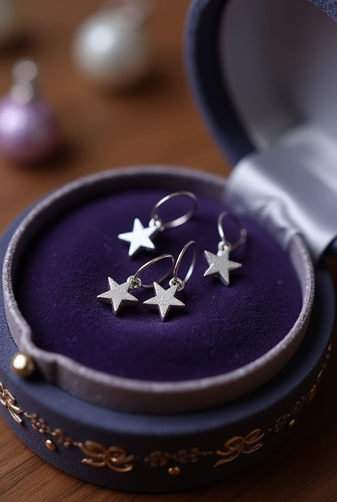 Create a three small starts pendant, put it in a box. 