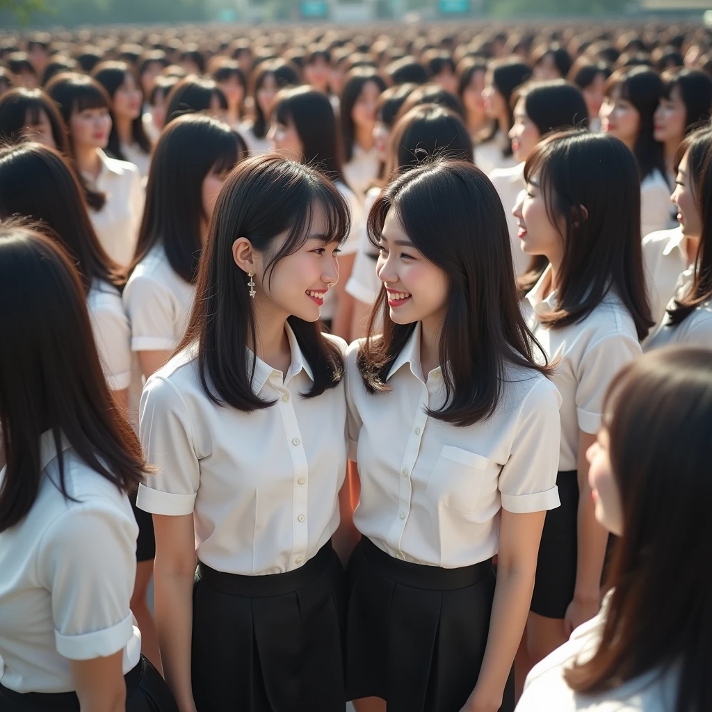 [Japanese Clone girls=Myself], [Perfect Clone girls Raw Photography Art], (16K, Highest quality, Ultra-high resolution, ((Unrealistic, Unprecedented sight, ((A World of Myself Proliferation)), Ultra-realistic))), (Japanese, woman, 26-year-old), (((((Small face, (((((Thick black hair, Semi-long hair)))))))))), ((Very beautiful detailed girls, Accurate body structure, Very detailed body)), (((Big Breasts, Large, swelling breasts))), (((White shirt, Big Breasts強調, I can see the cleavage, Black Mini Skirt))), ((Dark Eyes, Mature face, Cute Smile, A gentle gaze)), (((((Happy laughter))))), (((((Very detailed, 1girl-1,000,000,000,000,000,000,000,000,000,000,000,000,000cloning girls))))), (((((A very detailed and precise description of the doppelganger, Perfectly the same girl, The exact same smile, Perfect same hair, Perfect same clothes, Exactly the same height, 完璧な同じLarge, swelling breasts))))), (((((Myself only))))), (((Perfect description, Filling the Earth 1,000,000,000,000,000,000,000,000,000,000,000,000,000cloning girls-1,000,000,000,000,000,000,000,000,000,000,000,000,000^100,000,000cloning girlsのMyself, 異次元のSuper dense, Super denseの中心に広くフォーカス, I&#39;m happy to be surrounded by countless versions of myself, I want to drown in love with countless versions of myself., I want to be drowned in love with countless versions of myself around me., Holding hands, hug, hug, kiss, Touching breasts))), (((Very detailed, Extremely crowded, Super dense, Super crowded))), ((Bright and soft light)), ((((((((Very detailed and clear hyper-perspective drawing)))))))), (((Subject depth zero))), A bird's-eye view