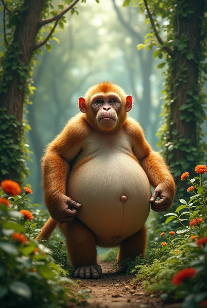 The monkey became 100 times fatter