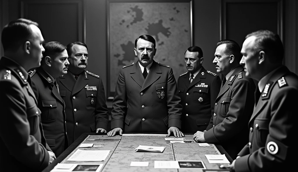 hitler next to his generals