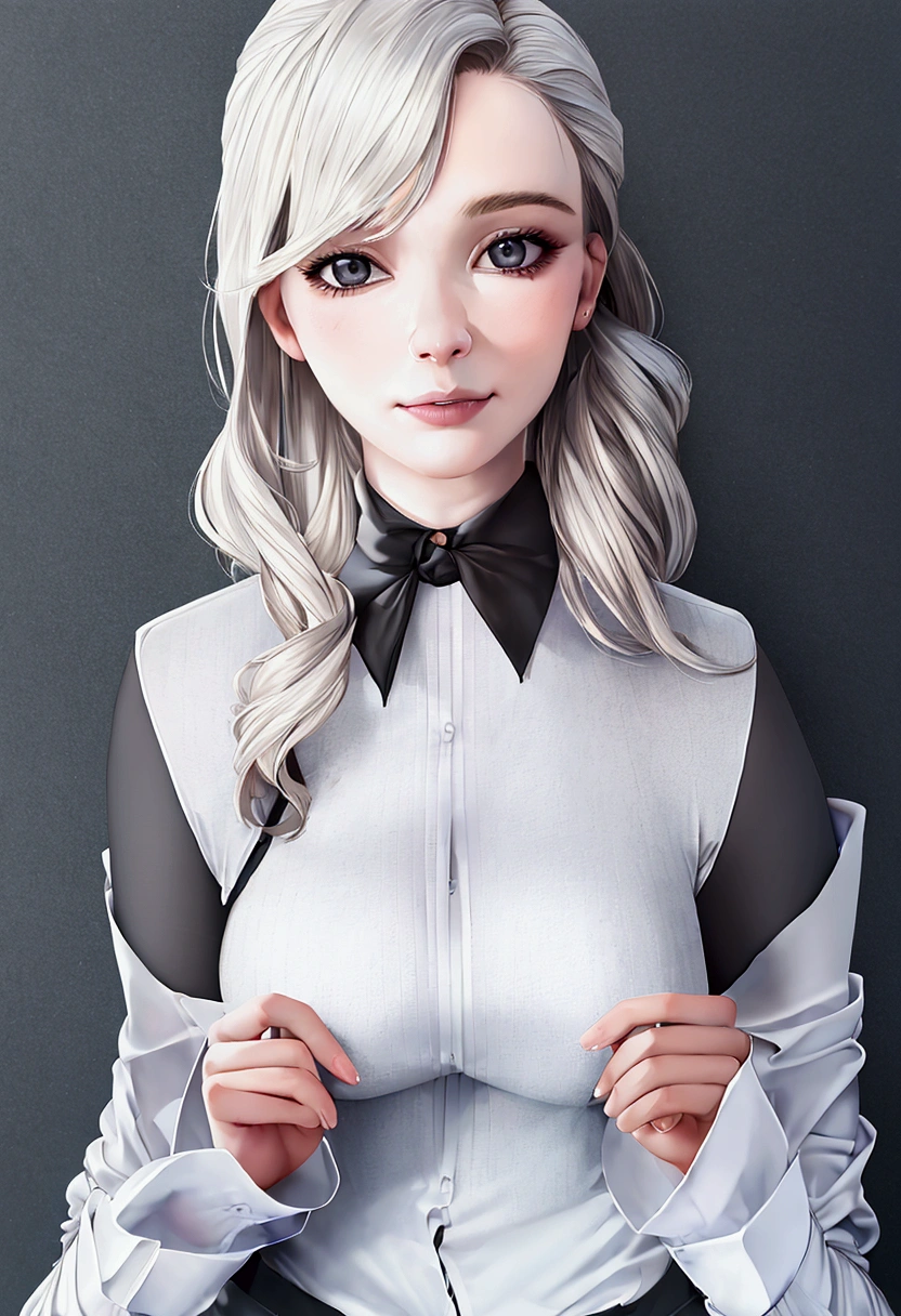 Realistic photo of a businesswoman on a white background