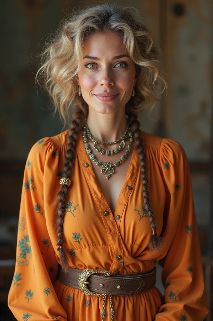 40 years girl wearing a beautiful outfit