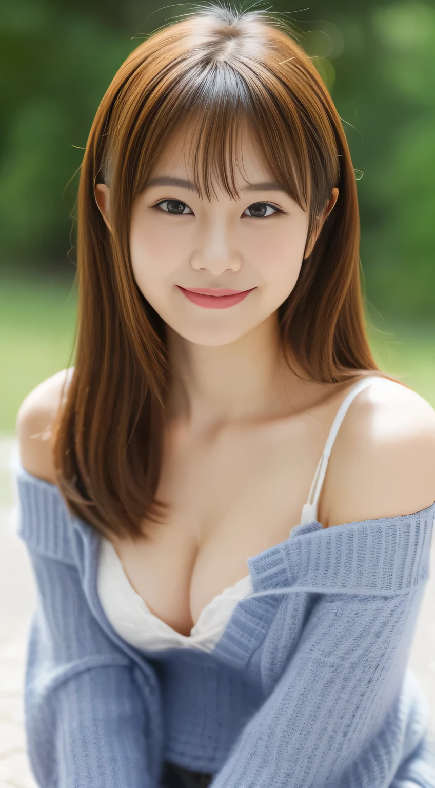 masterpiece,best quality,(Japanese girl),((Beautiful girl)),cleavage,(off shoulder:1.2),(perfect body beauty:1.2),(shy smile),From slightly above