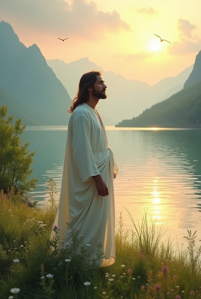 Jesus by the lake