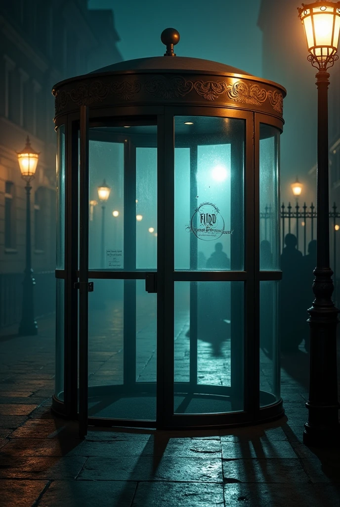 A mysterious, slightly ajar revolving door