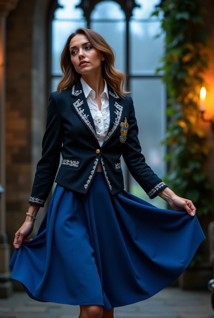 Outfit for women inspired by the uniform of ravenclaw students