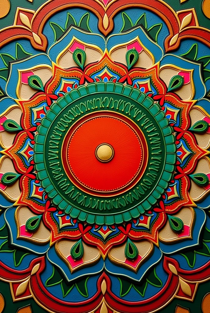 Mandala with flag of bangladesh