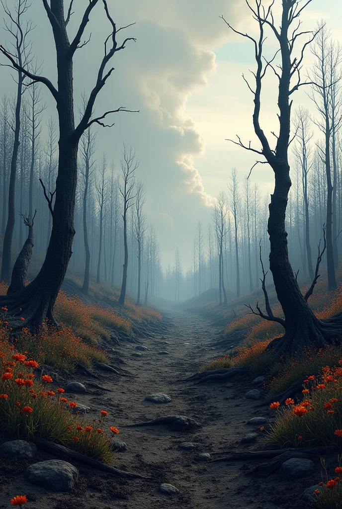 Burned forest 