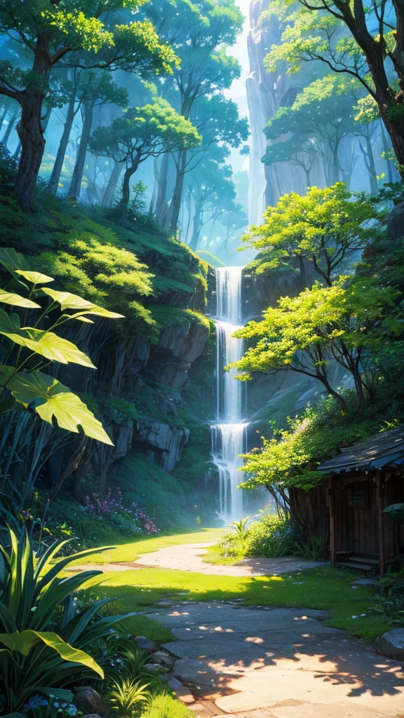 highest quality、lush forest and plants