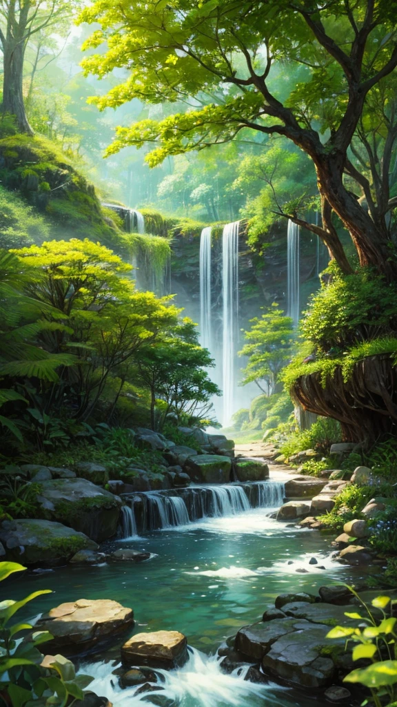 highest quality、lush forest and plants