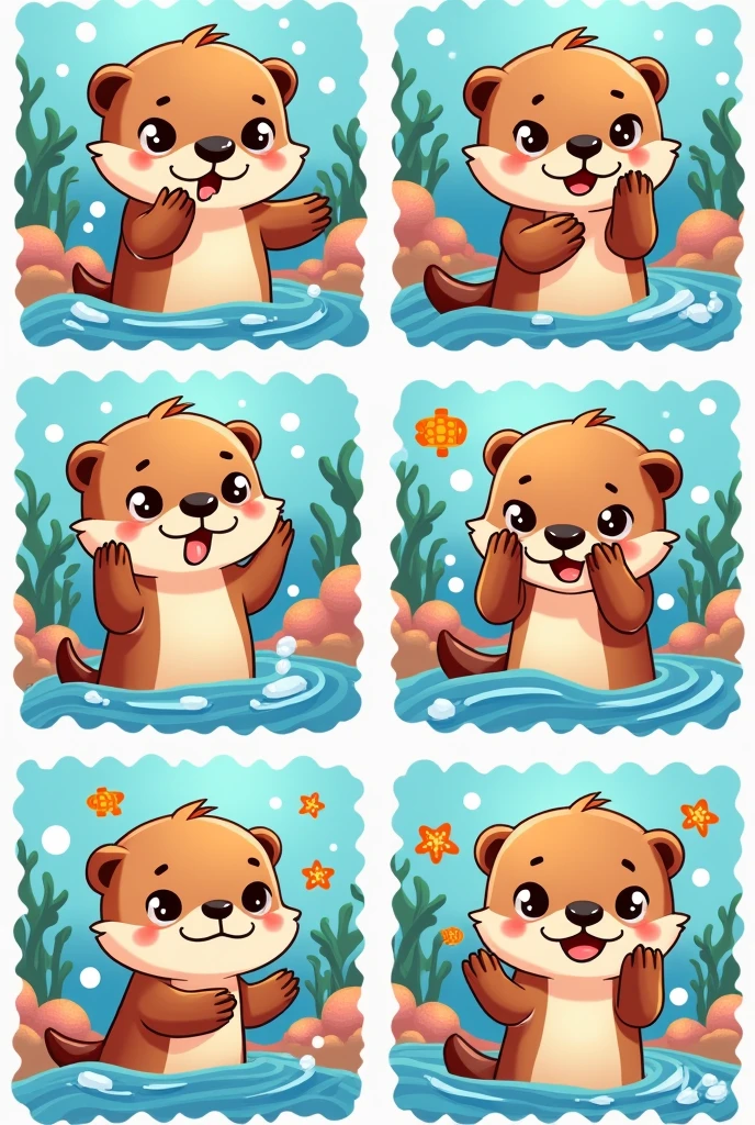 Otter
LINE stamp 6 pieces
Joy, anger, sorrow, and joy