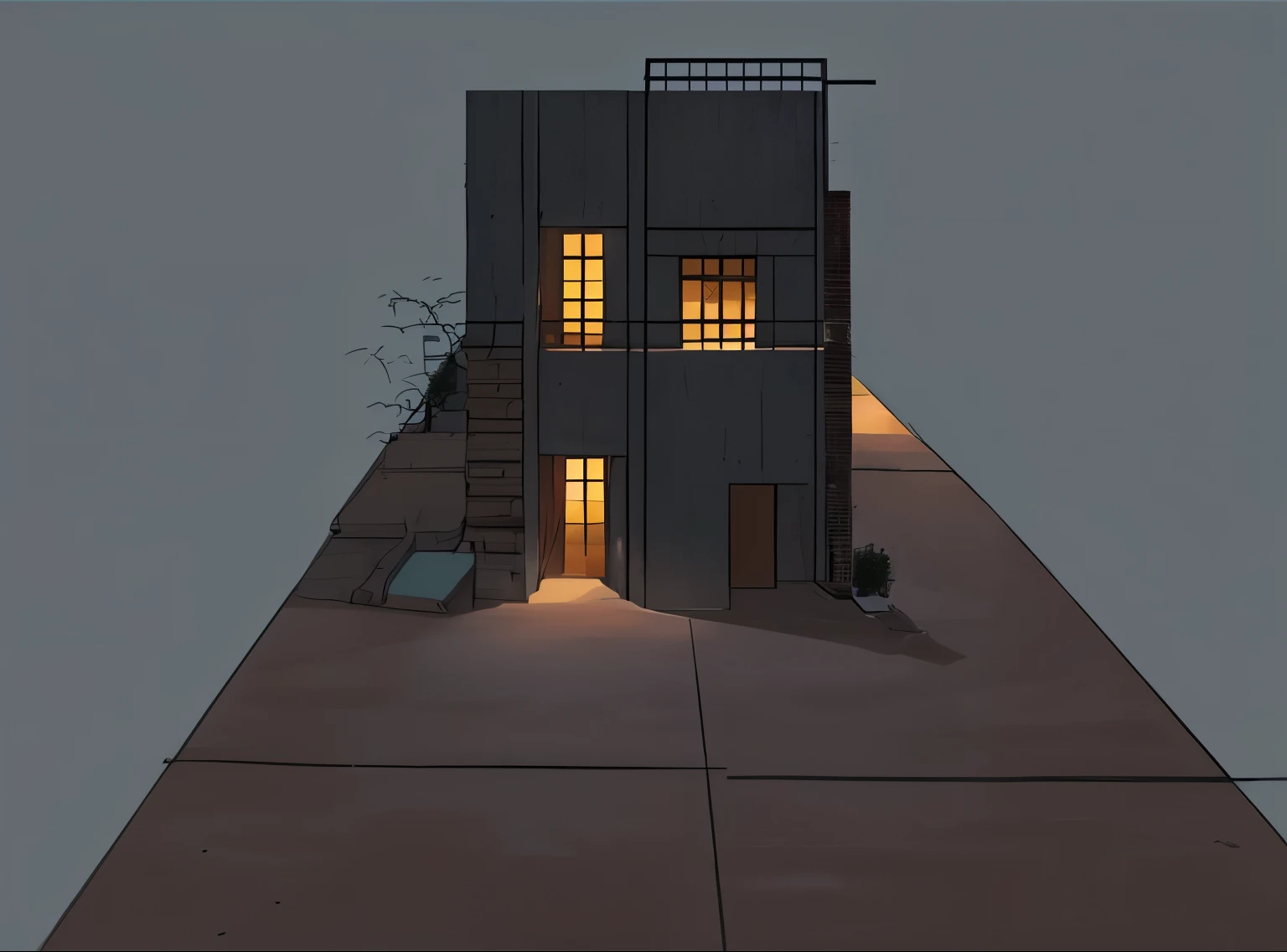 Building nook, evening