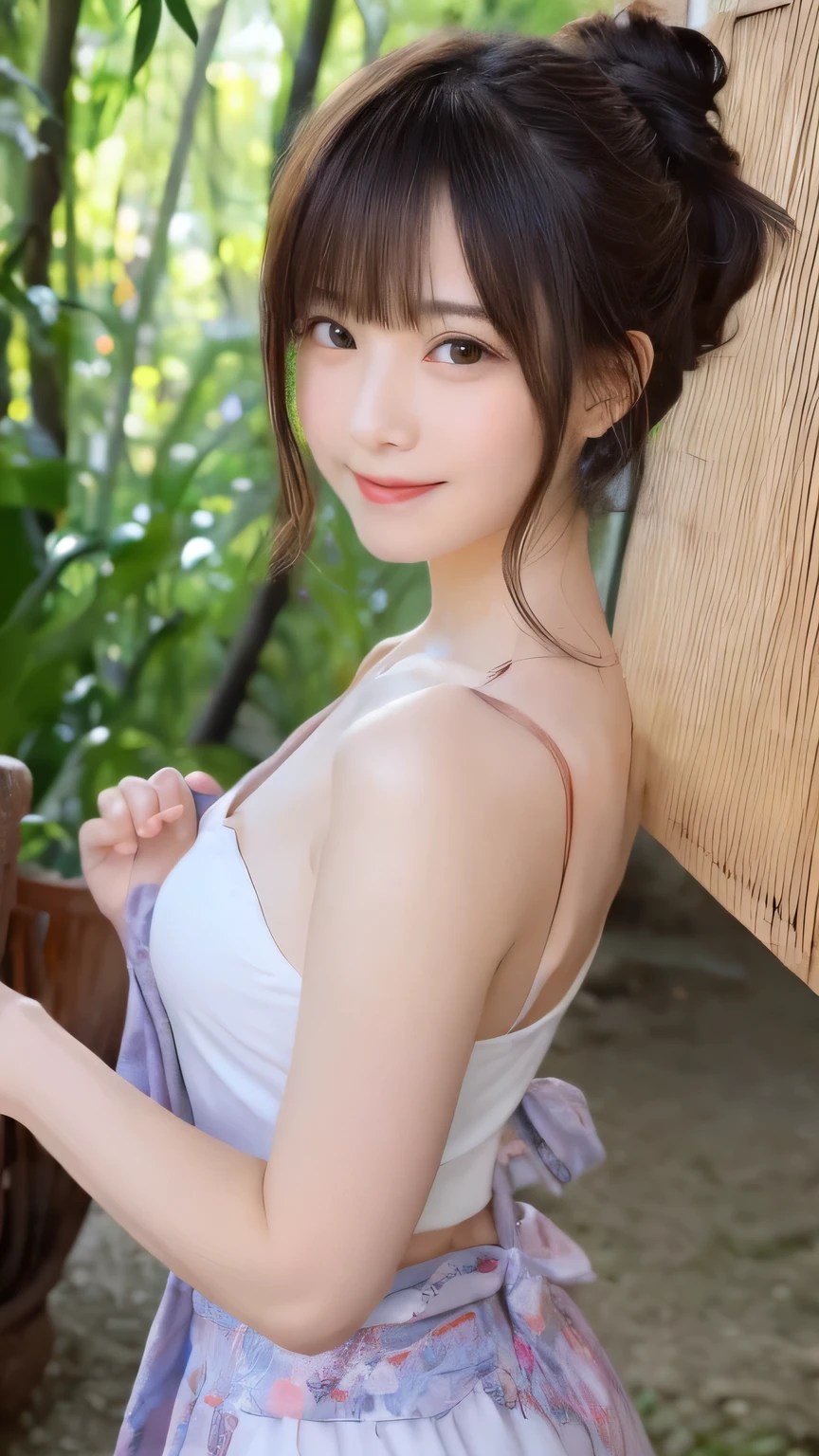 Best image quality (8k, High resolution, masterpiece: 1.2), Very detailed, Random Hairstyles, 26-year-old woman, 

Extraordinary beautiful girl、Cute and beautiful face details、(Dealing with the Children_v1:0.008)、


score_9, score_8_upper, score_7_upper, 

A koto performance scene in a bamboo forest: In the silence of the bamboo forest、Koto playing scene。The sound of bamboo leaves rustling in the wind resonates with the tone of the koto.。
clothing: In Japanese clothing、Woman with her hair tied up。The way she plays the koto is so elegant.、In harmony with nature。
Camera angle: A low angle shot focusing on the koto and the performer、Capture a wider view of the bamboo forest background。


,Active stop temporarily ,
On her side、The thunder danced。
Focus on the upper waist


, Random cute poses ,Big eyes ,Puffy eyes ,  Heart pupil, blush  , Big shy smile , salute

