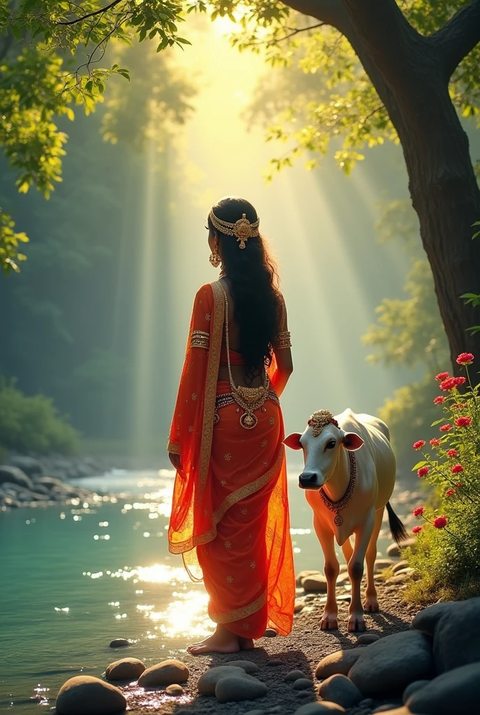 Devi ganga maa with cow
